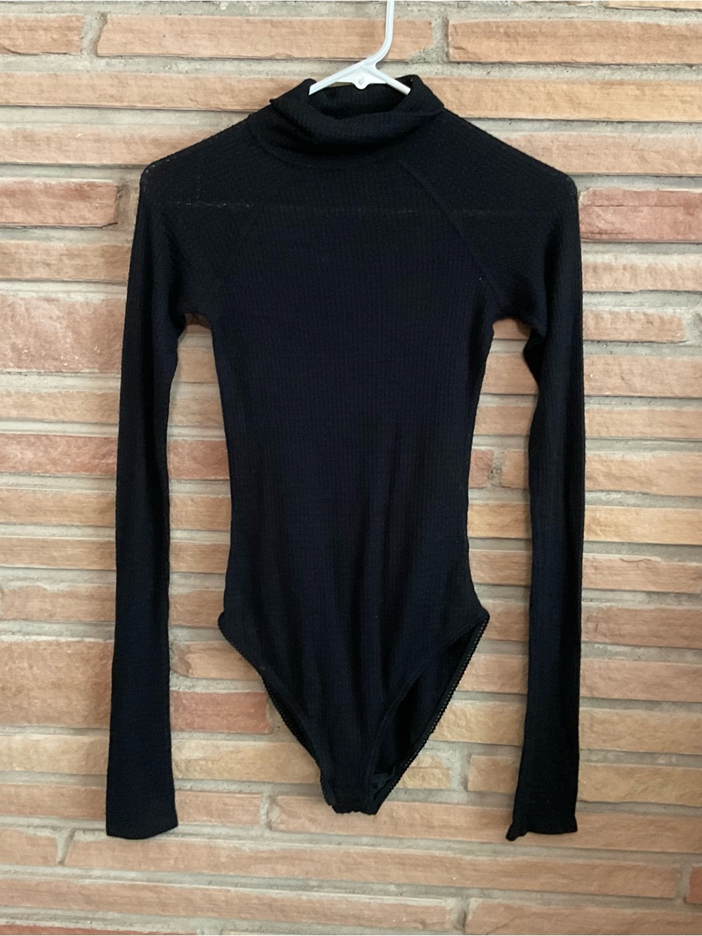 Intimately Free People Black Stretch Knit Turtleneck Bodysuit XS